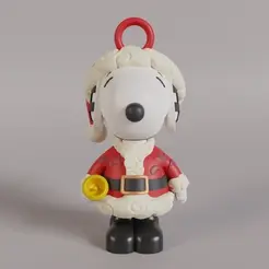 redes-snoopypapa-noel.gif Snoopy Christmas Ornament