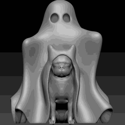 dogosth.gif STL file DogGosth Halloween - Ghost with Dog -・3D printer model to download