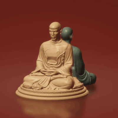 🖖 Buddha Spock Mix・ STL File for 3D printing・Cults