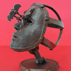 Gif.gif Archivo STL Máscara de tortura de la Edad Media, Máscara・Diseño de impresora 3D para descargar