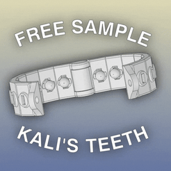 sampleF.gif Free STL file Kali's Teeth (Free Sample)・3D printable object to download