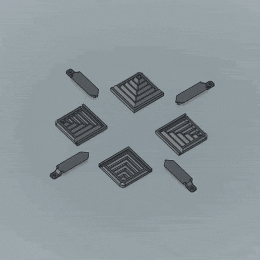 Assemblable ventilation grid 3D model