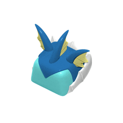 gif_vaporeon.gif Fichier STL gratuit Pokemon Vaporeon - Clavier mécanique 3D Keycap - Eeveelutions・Design à télécharger et à imprimer en 3D, HIKO3D
