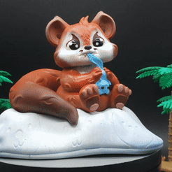 gif.gif STL file Red Panda figurine: more than a panda, a Pandadoux・Template to download and 3D print