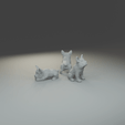 _______50001-0300.gif Low polygon French Bulldog 3D print model  in three poses