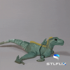 velociraptor.gif STL file Articulated Velociraptor・3D printing template to download