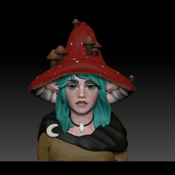 My-Video2.gif STL file Mushroom girl・3D print model to download, Proyect3DPro
