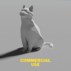 huge.gif Fichier STL Low Poly Cat (No Supports !) (Usage commercial)・Modèle à imprimer en 3D à télécharger
