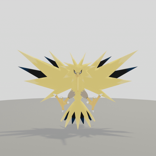 🎨 #145 Pokémon Electhor Zapdos Gen 1・ STL File for 3D