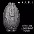 CLOSED_COVENANT_EGG_GIF.gif 3D PRINTABLE ALIEN 1979 COVENANT CLOSED AND OPEN EGG 4 PACK