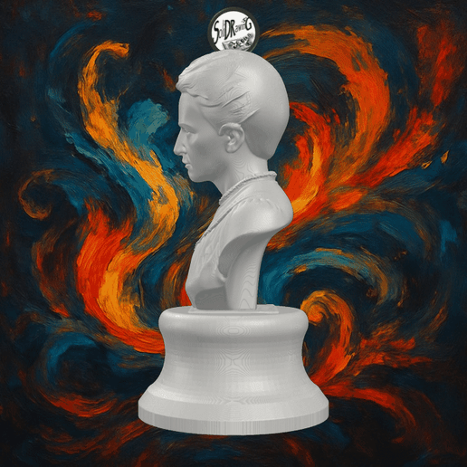 Marie Curie Bronze Portrait Bust – SoliDRawinGs SG3295
