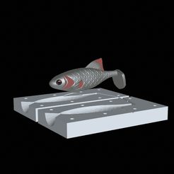 am-bait-perlin-kopyto-12cm-7mm-oci.gif STL file 2x AM bait fish 12cm / 16cm hoof form for predator fishing・3D printer model to download