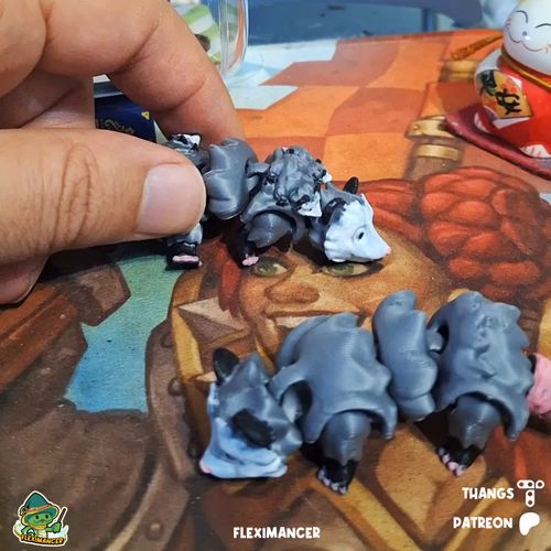 Possum-4x4.mp4 Zarigüeya | Impresión flexible + Llavero | Multicolor