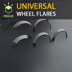 WFlare-TITULO.gif Download STL file Universal wheel flares 03Jun-WF01 • 3D printing design, Pixel3D