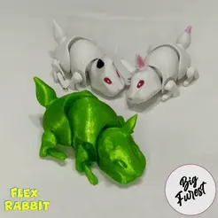 GIF-FLEX-RABBIT-2.gif STL file ARTICULATED RABBIT・Template to download and 3D print