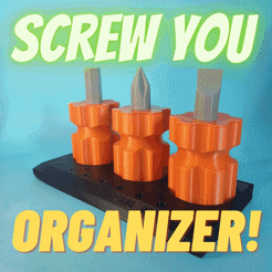 Screw-You,.gif STL file Screw you, organizer!・3D printer model to download
