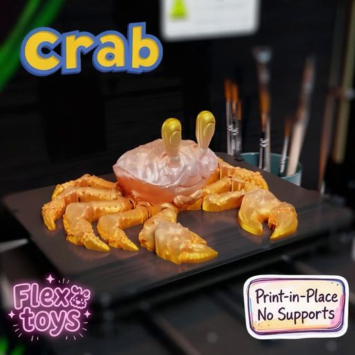 crab.mp4 Flexi Crab – Print-in-Place Sea Toy