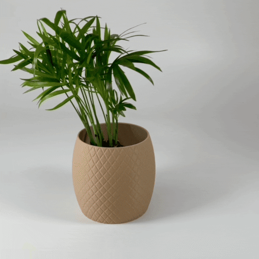 Modern Wall Planter Flower Pot with Drip Tray - 3D model önizlemesi