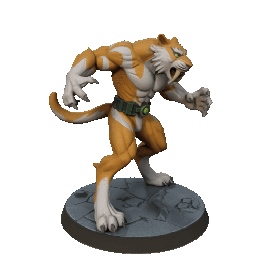 Mutated Yellow Sabertooth- MMPR | D&D Miniature