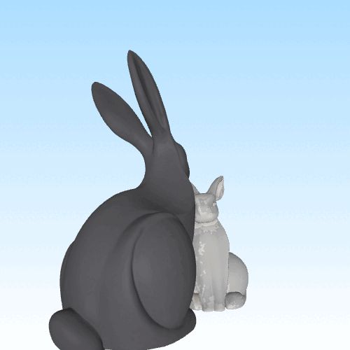 🐇 Minimalist Rabbit Sculpture Pair – Black & White・ STL File for 3D ...
