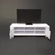 ez.gif Miniature TV Bench / Entertainment Unit - Miniature Furniture 1/12 scale