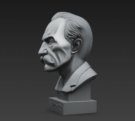 👤 Friedrich Nietzsche Bust STL – Historical Figure 3D Print Model ...