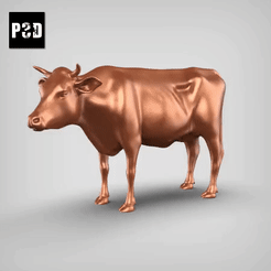gif.gif STL file cow pose 02・3D printable model to download