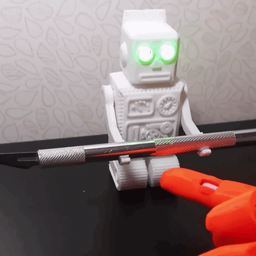 Mr.Robot.gif Бесплатный STL файл Робот для защиты ножей・Шаблон для загрузки и 3D-печати, FIRAT