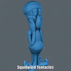 Squidward Tentacles.gif Datei STL Squidward Tentacles v2 (Einfacher Druck ohne Unterstützung)・Modell für 3D-Druck zum herunterladen