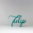 ezgif.com-gif-maker.gif Fichier STL Retournement de texte - Tulipe 🌷・Design imprimable en 3D à télécharger