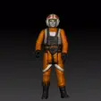 rebel pilot.gif Star Wars .stl X-Wing Pilot .3D action figure .OBJ Kenner style.