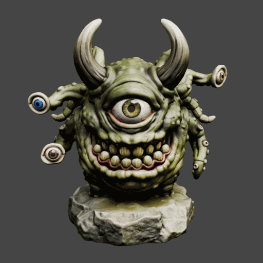 1000+ Minis, Free Kickstarter Sample, Tentacled Meatball Demon Monster Miniature