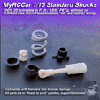 MRCC_STD_Shocks_Anim.gif MyRCCar 100% 3D Printable 1/10 RC Car Standard Shocks without oil, including springs, from 55mm to 100mm