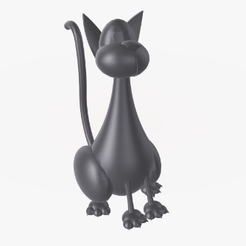 Гифка-с-Gifius.ru-11.gif STL file cat figurine low polygon 2・Design to download and 3D print, Mishalle