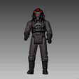 tie pilot.gif Star Wars .stl TIE FIGHTER PILOT .3D action figure .OBJ Kenner style.