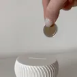 3D-printed-geometric-minimalistic-piggy-bank.gif Swirly minimalist coin box / piggy bank