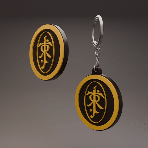 JRR Tolkien - The Lord of the Rings - Keychain and Coin/Badge