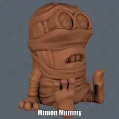 Minion Mummy.gif STL file Minion Mummy (Easy print no support)・3D printing idea to download