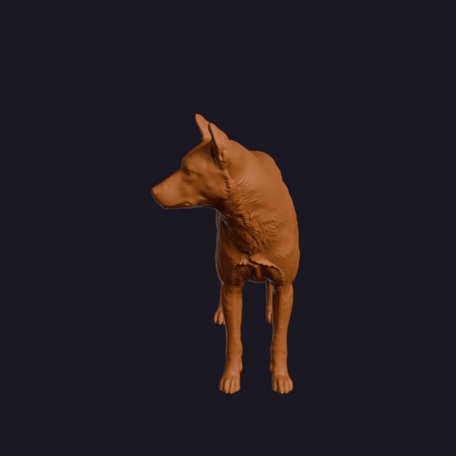 Realistic Dingo Looking Side Animal Sculpture