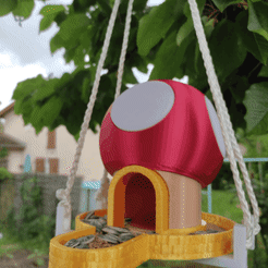 20230513_092016.gif Fichier STL Perchoir oiseaux Mario・Plan imprimable en 3D à télécharger