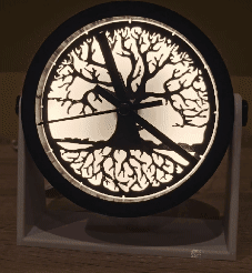GIF-231002_213246.gif STL file Luminous tree of life clock lamp・3D printer model to download