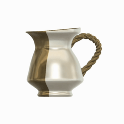 coffee-tea-pot-vase-79-gif.gif STL file stylish coffee milk tea cream pot vase cup vessel watering can for flowers ctp-79 for 3d-print or cnc・3D printer design to download