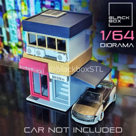 大人気新品  1-64th DIORAMA 🏗️ scale File 3D 01・ Building Commercial - ミニカー