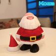 20221124_180138.gif STL file Cute Hairy Shaky Santa print in place without supports・3D printable model to download