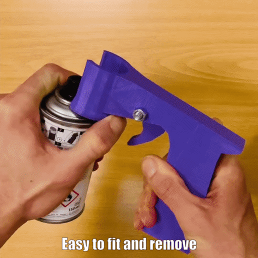 1.gif Download STL file SPRAY CAN GUN - EASY PRINT NO SUPPORTS! • Design to 3D print, 3DValley