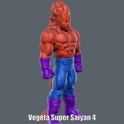 Vegeta SSJ4.gif STL file Vegeta Super Saiyan 4 (Easy print and Easy Assembly)・3D printing model to download, Alsamen