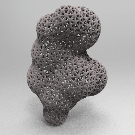 voronoi buble 5 bubbles 3D model