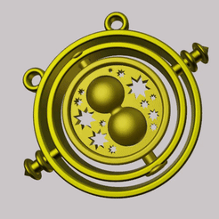 0001-0160.gif Free STL file Hermione's Time Turner - Time Turner - Harry Potter , keychain - pendant - pendant - earring・Object to download and to 3D print