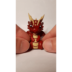 Untitled-1.gif STL file Cute Dragon (pop)・3D printing template to download