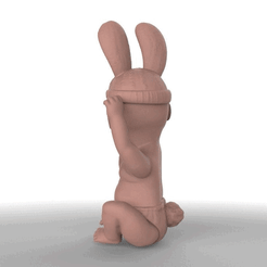 Bebé.gif Télécharger fichier OBJ Bébé lapin • Design pour imprimante 3D, aztech